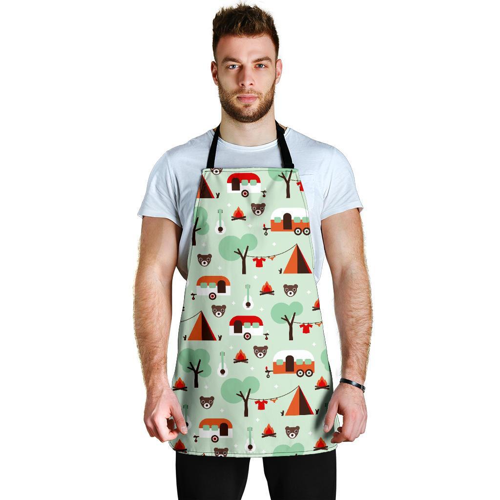 Camper Pattern Print Men's Apron-grizzshop