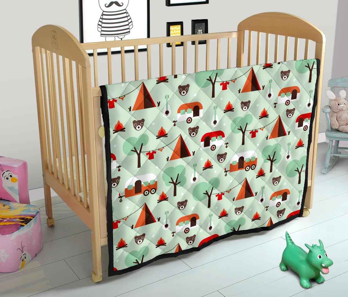 Camper Pattern Print Quilt-grizzshop