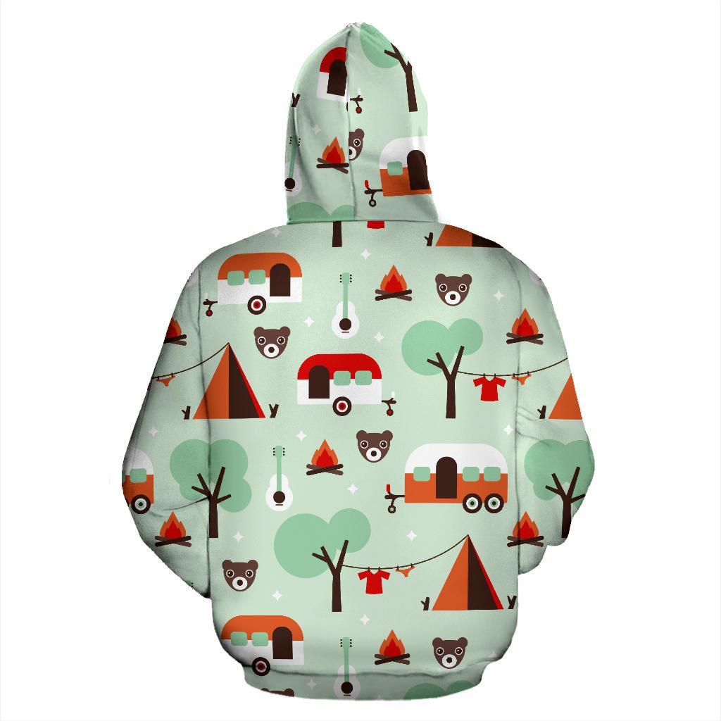 Camper Pattern Print Women Men Pullover Hoodie-grizzshop