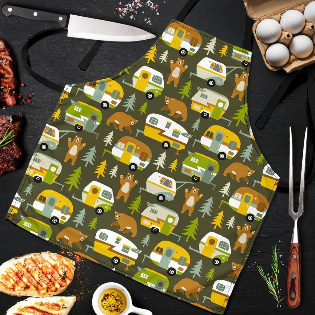 Camper Van Print Pattern Men's Apron-grizzshop