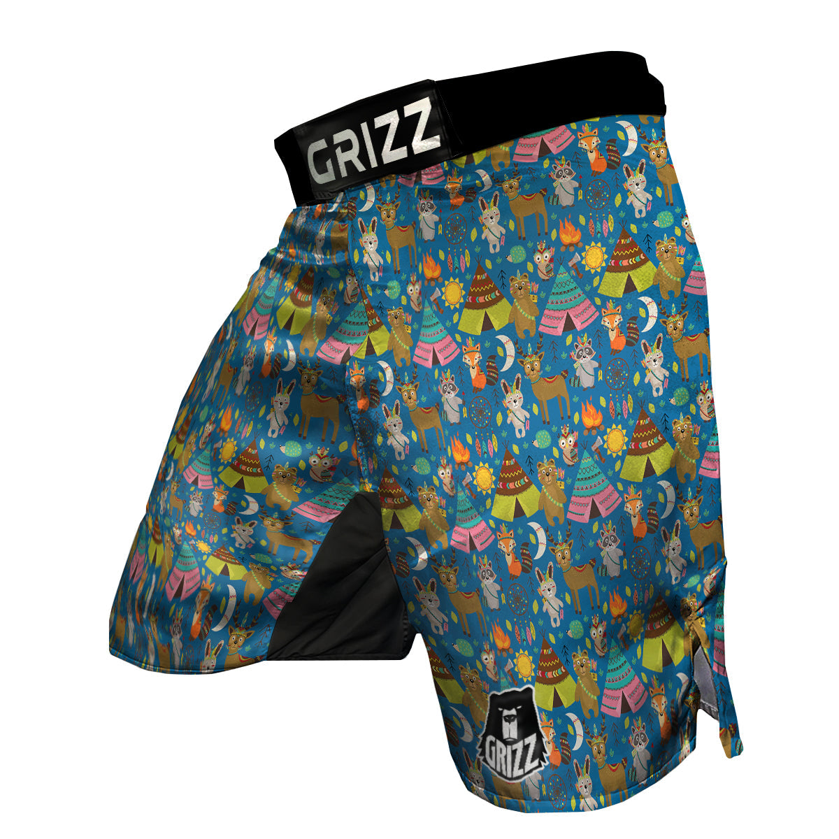 Camping Animal Print Pattern MMA Shorts-grizzshop