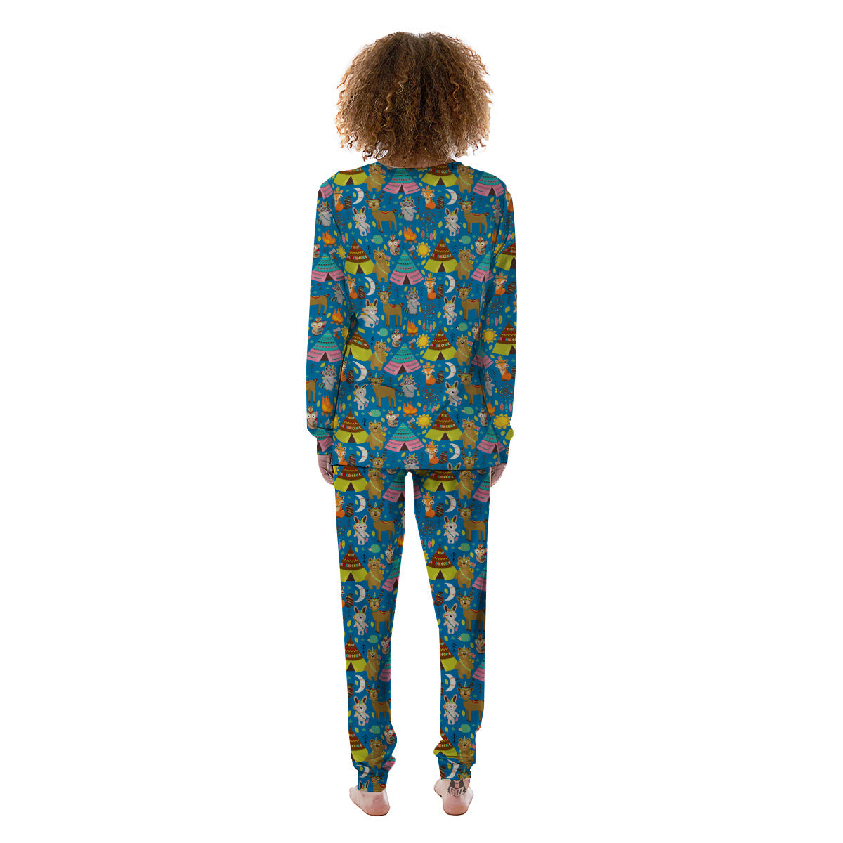 Camping Animal Print Pattern Women's Pajamas-grizzshop