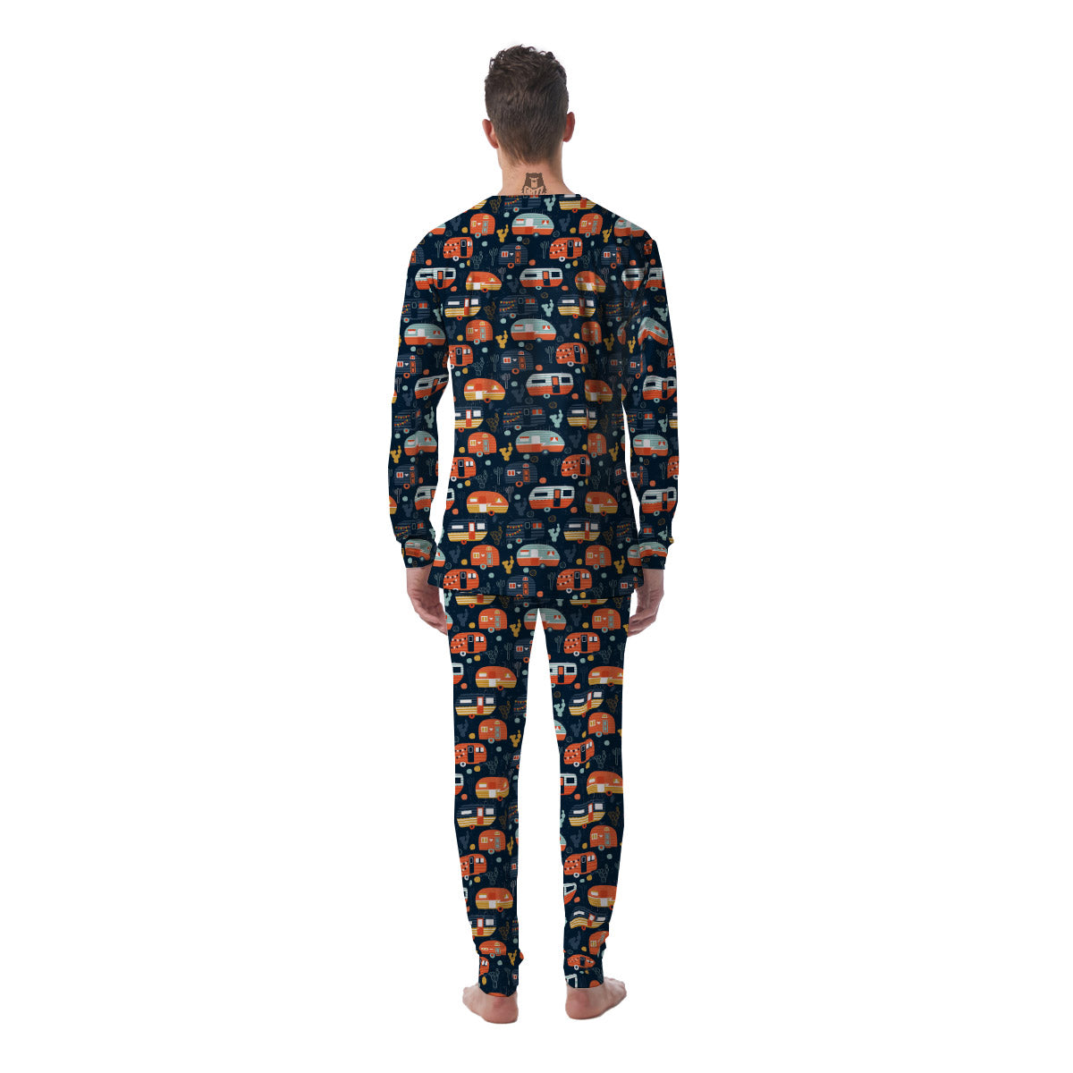 Camping Caravan Print Pattern Men's Pajamas-grizzshop