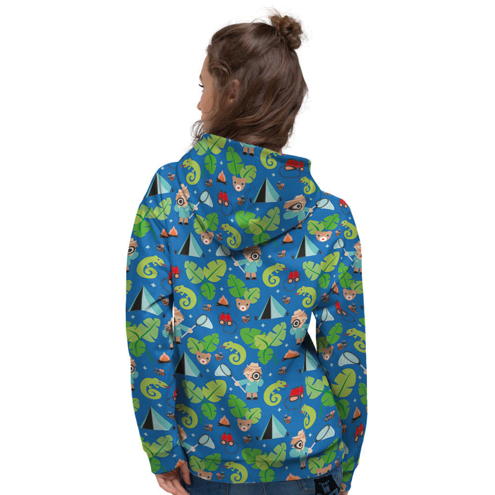 Camping Cute Print Pattern Women's Hoodie-grizzshop