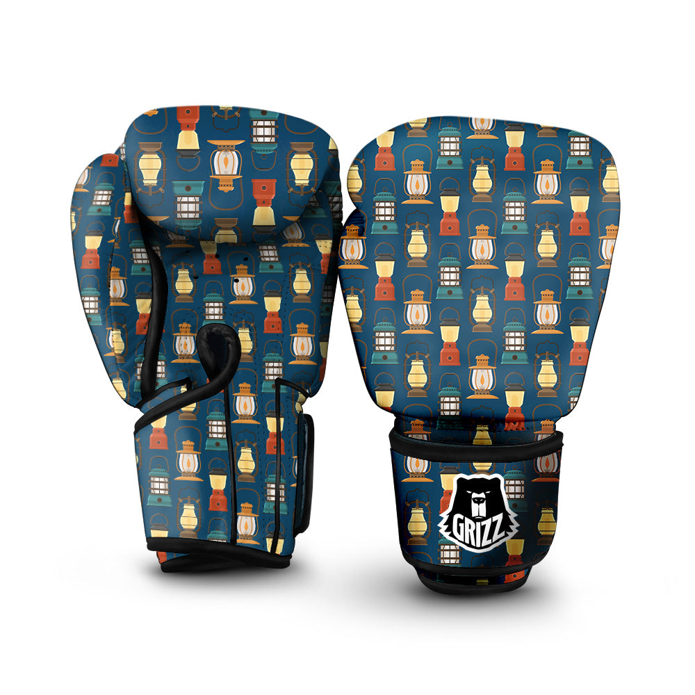 Camping Lantern Vintage Print Pattern Boxing Gloves-grizzshop