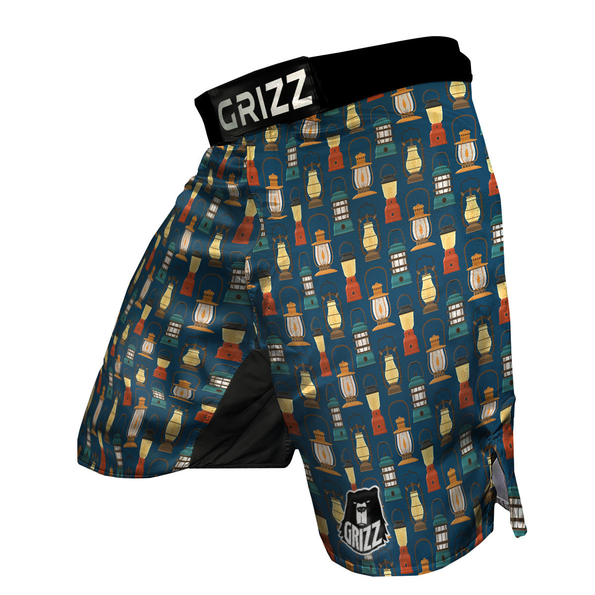 Camping Lantern Vintage Print Pattern MMA Shorts-grizzshop