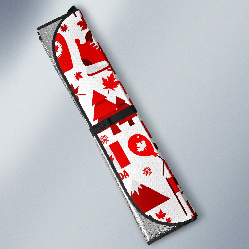 Canada Love Pattern Print Car Sun Shade-grizzshop
