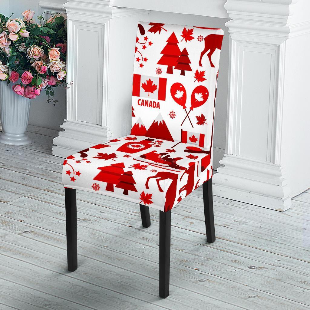 Canada Love Pattern Print Chair Cover-grizzshop