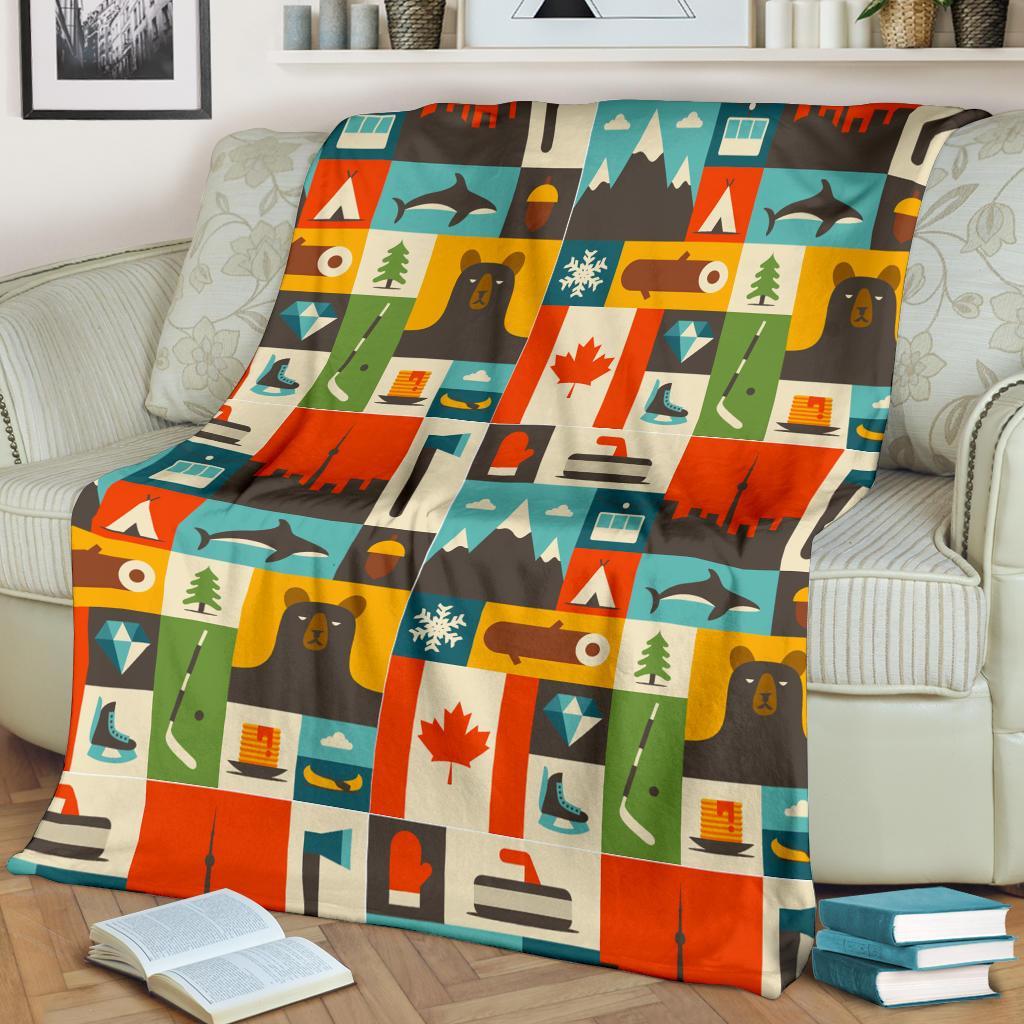 Canada Pattern Print Blanket-grizzshop