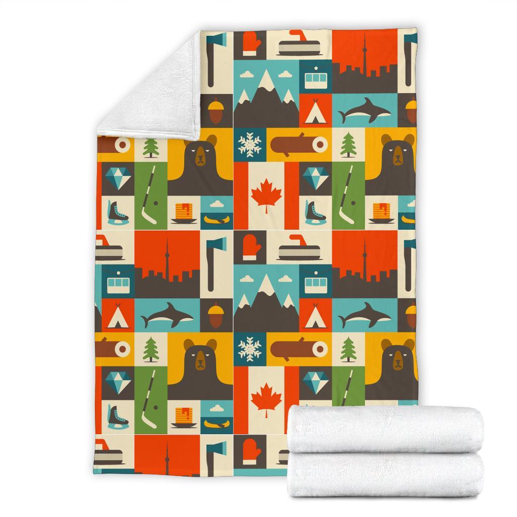Canada Pattern Print Blanket-grizzshop