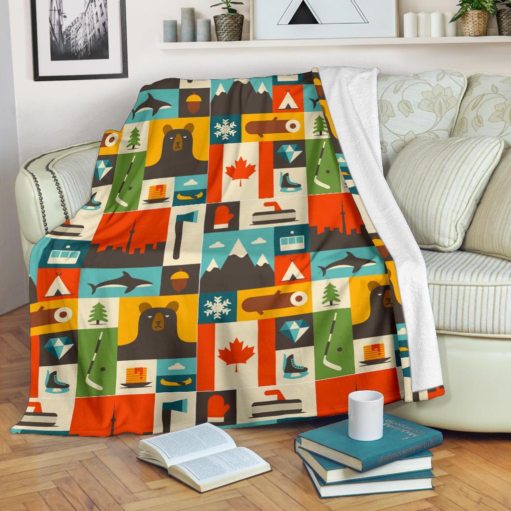 Canada Pattern Print Blanket-grizzshop