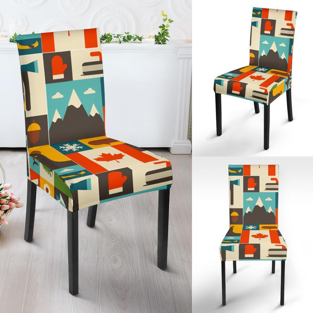Canada Pattern Print Chair Cover-grizzshop