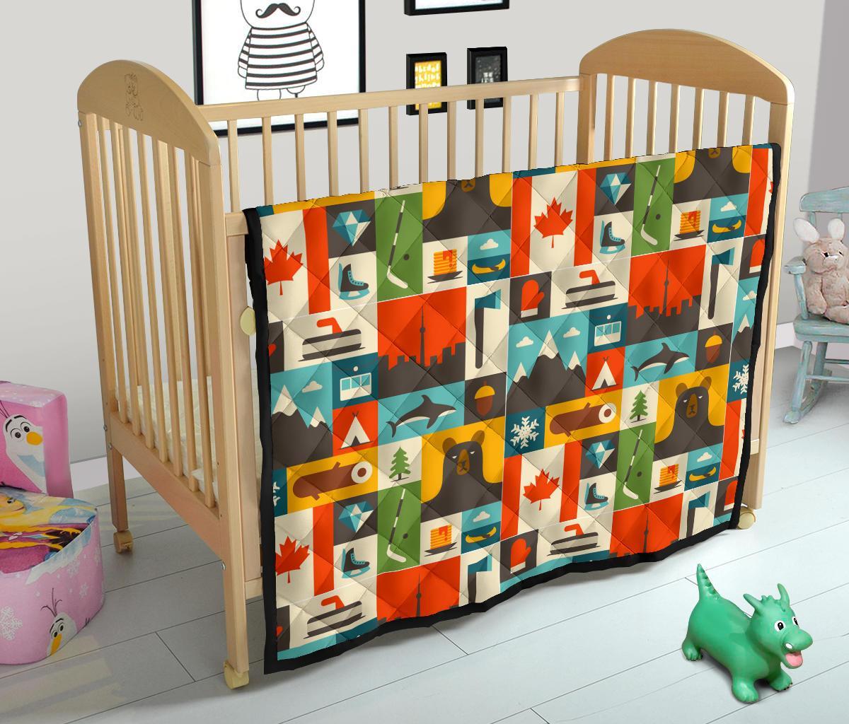 Canada Pattern Print Quilt-grizzshop