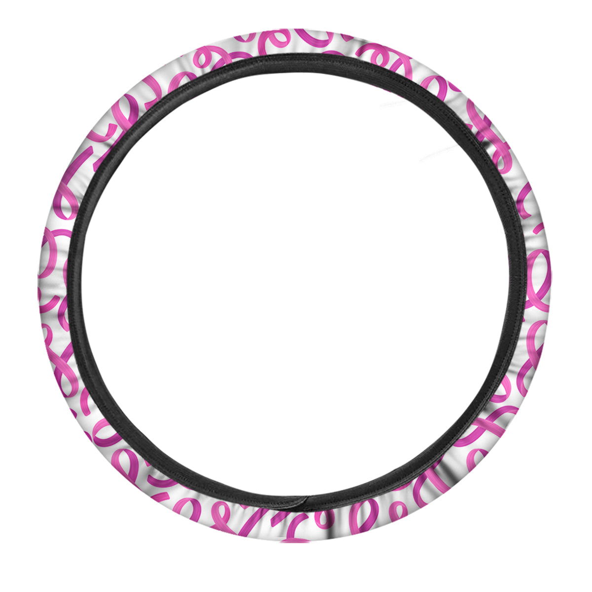 Cancer Awareness Print Pattern Car Steering Wheel Cover-grizzshop