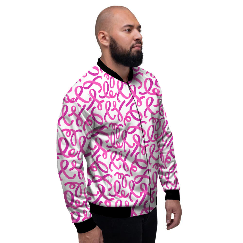Cancer Awareness Print Pattern Men's Bomber Jacket-grizzshop