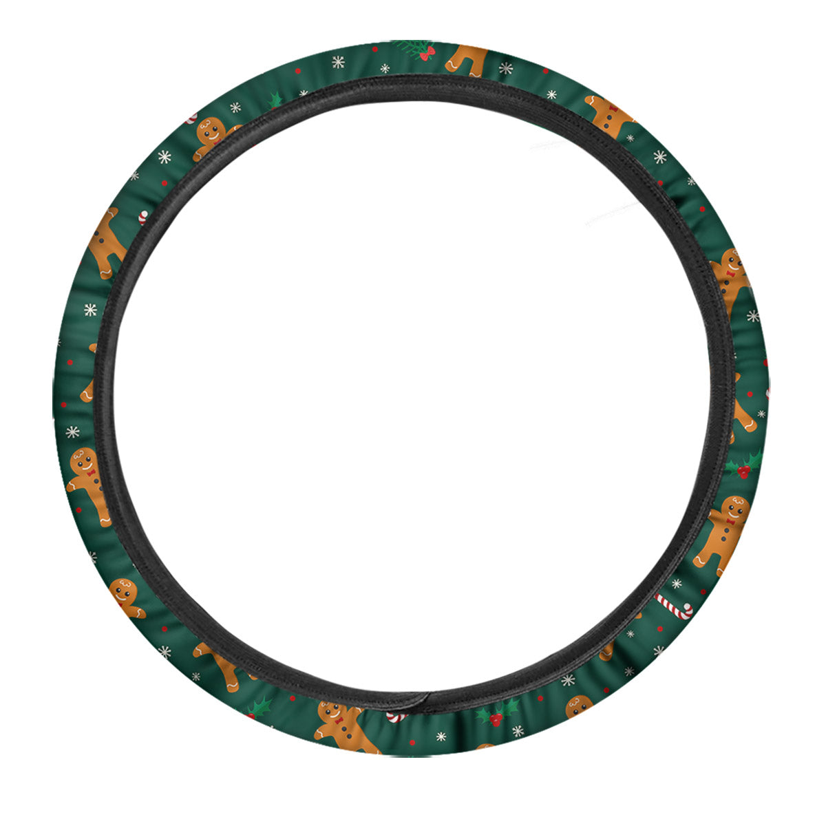 Candy And Christmas Cookie Print Pattern Car Steering Wheel Cover-grizzshop