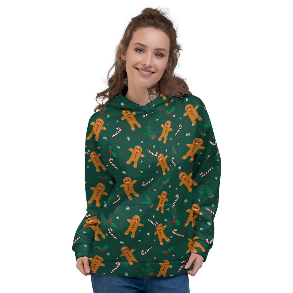 Candy And Christmas Cookie Print Pattern Women's Hoodie-grizzshop