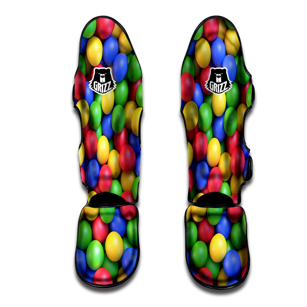 Candy Ball Colorful Print Muay Thai Shin Guards-grizzshop