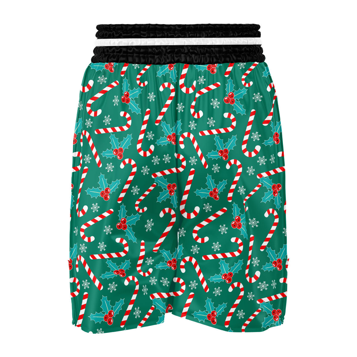 Candy Cane Merry Christmas Print Pattern Boxing Shorts-grizzshop
