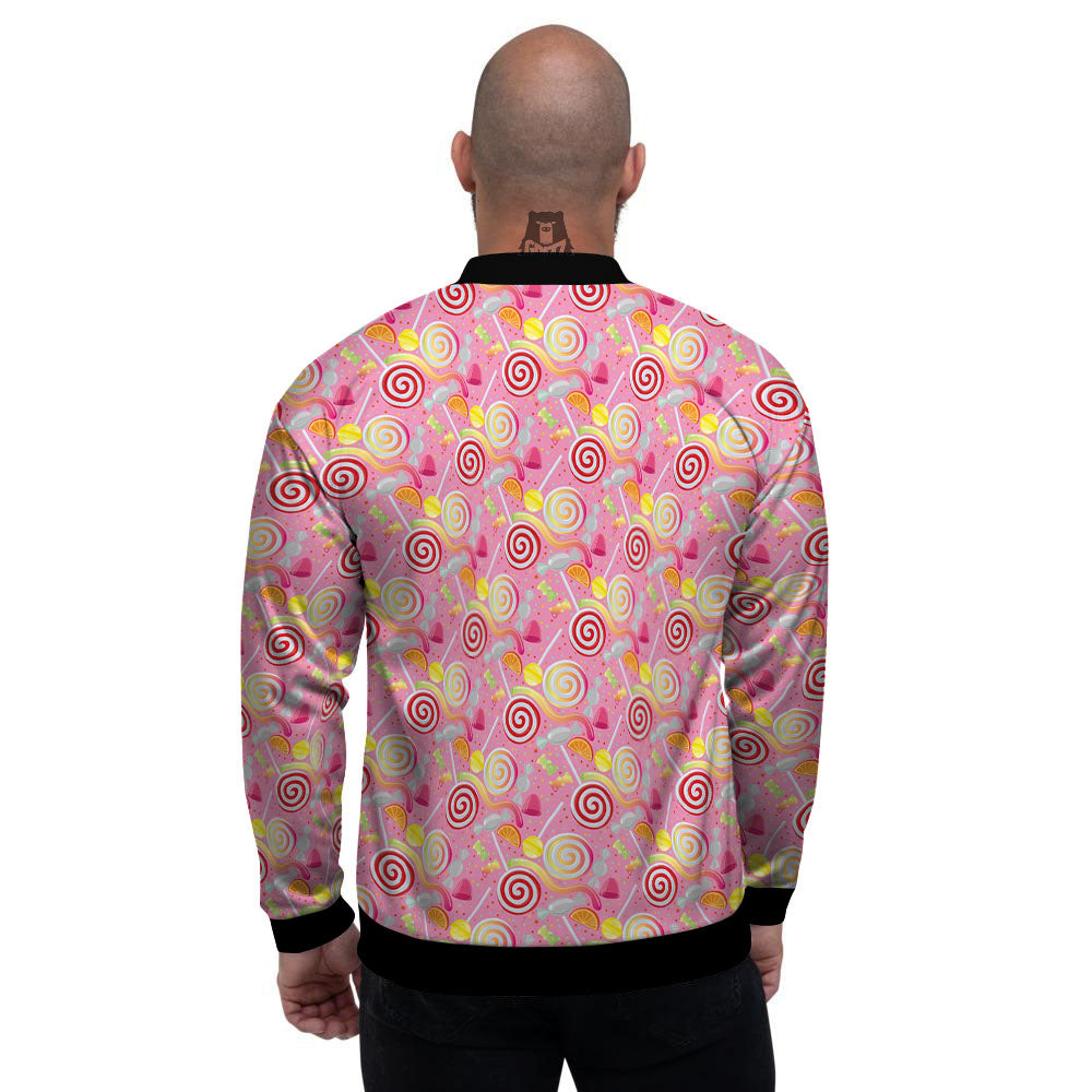 Candy Colorful Print Pattern Men's Bomber Jacket-grizzshop