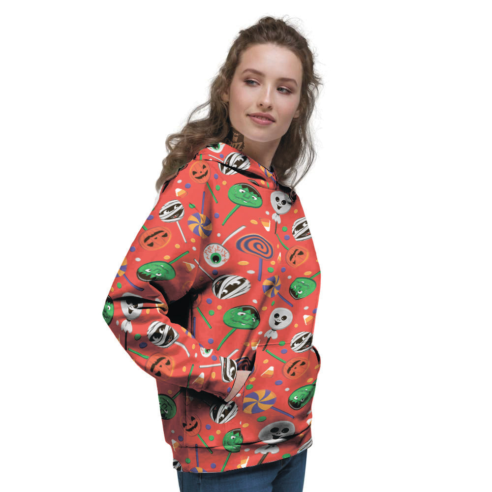 Candy Cute Halloween Print Pattern Women's Hoodie-grizzshop