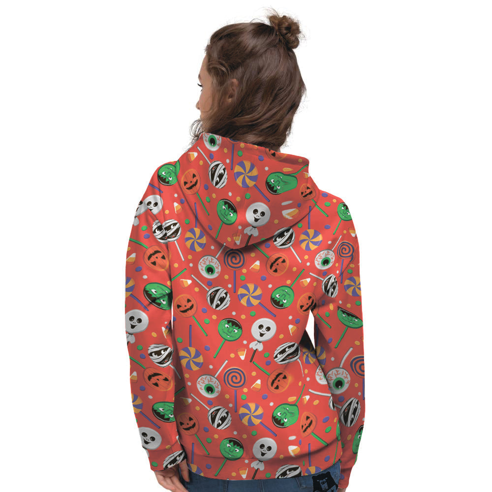 Candy Cute Halloween Print Pattern Women's Hoodie-grizzshop
