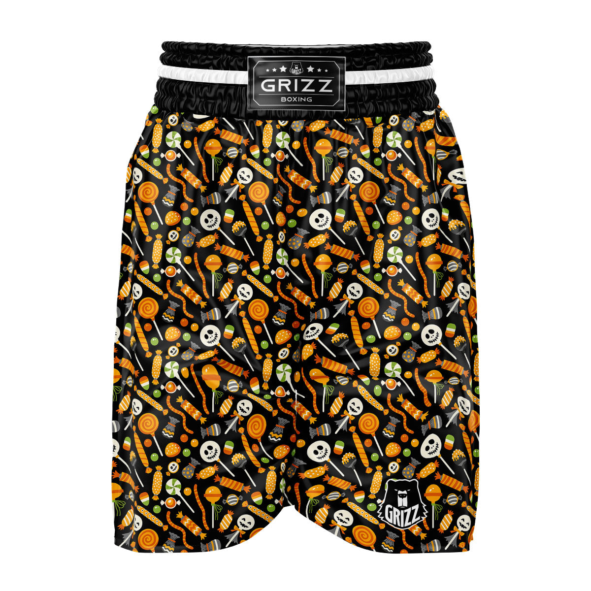 Candy Halloween Print Pattern Boxing Shorts-grizzshop