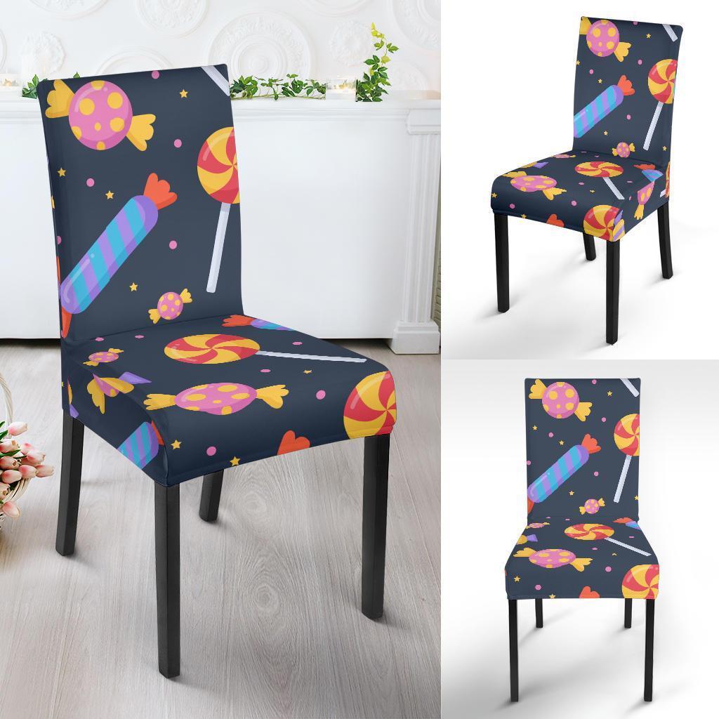 Candy Pattern Print Chair Cover-grizzshop