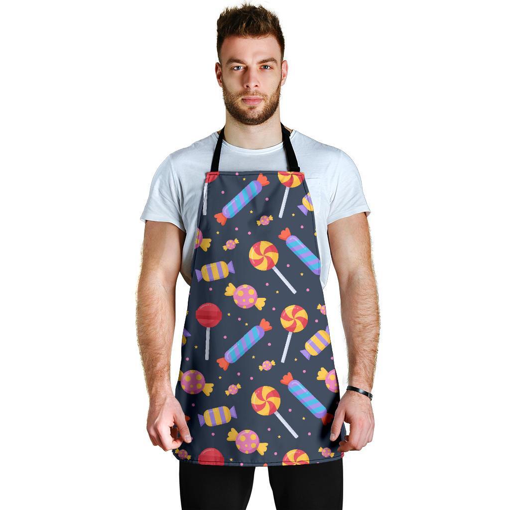 Candy Pattern Print Men's Apron-grizzshop