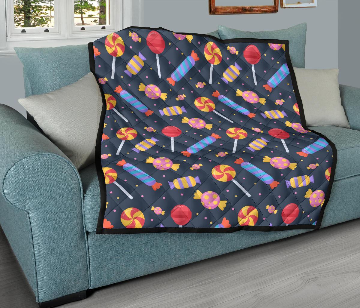 Candy Pattern Print Quilt-grizzshop