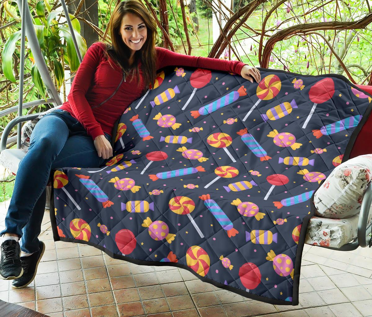 Candy Pattern Print Quilt-grizzshop