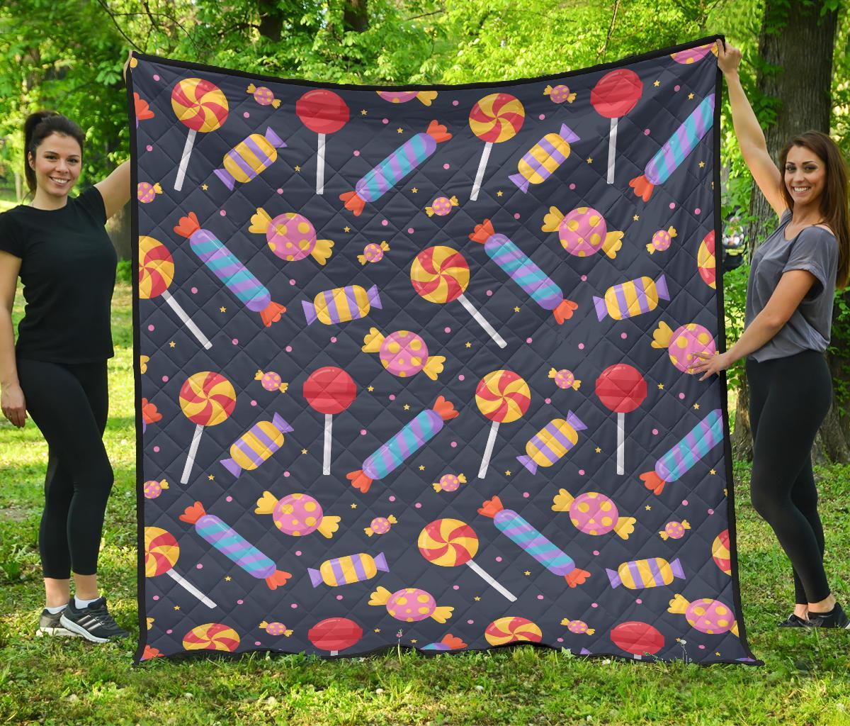Candy Pattern Print Quilt-grizzshop