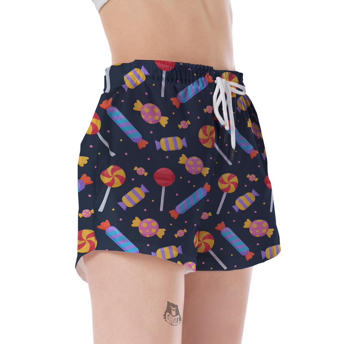 Candy Pattern Print Women's Shorts-grizzshop