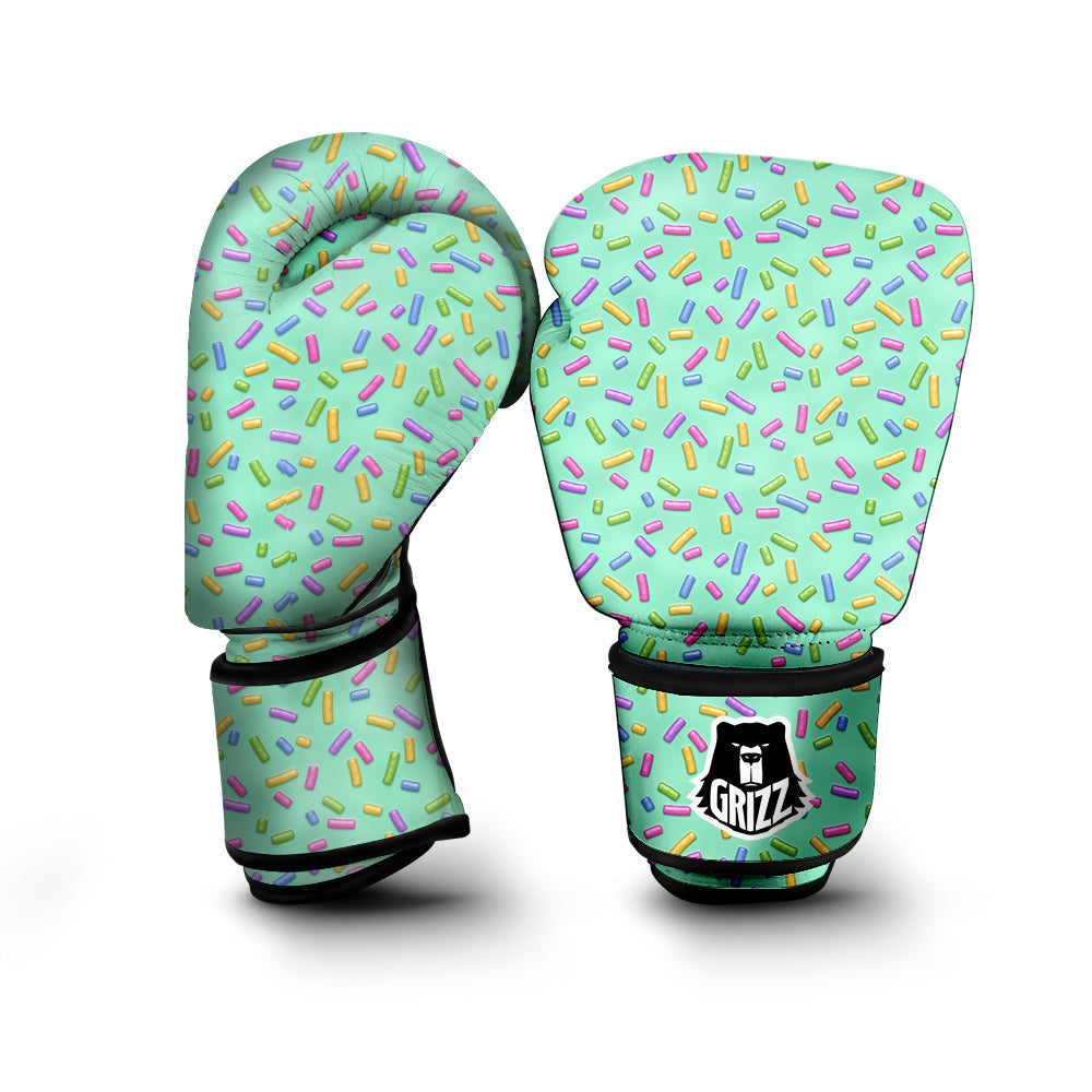 Candy Sprinkles Green Sweet Print Pattern Boxing Gloves-grizzshop