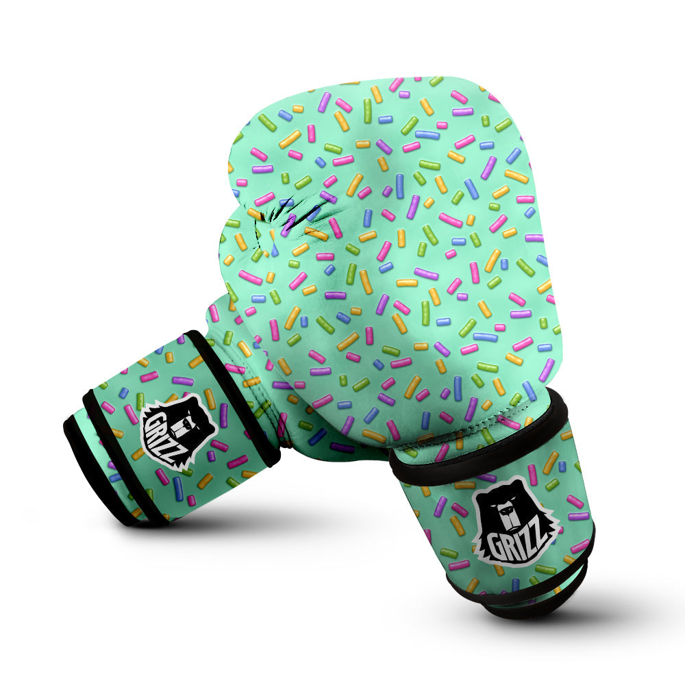 Candy Sprinkles Green Sweet Print Pattern Boxing Gloves-grizzshop