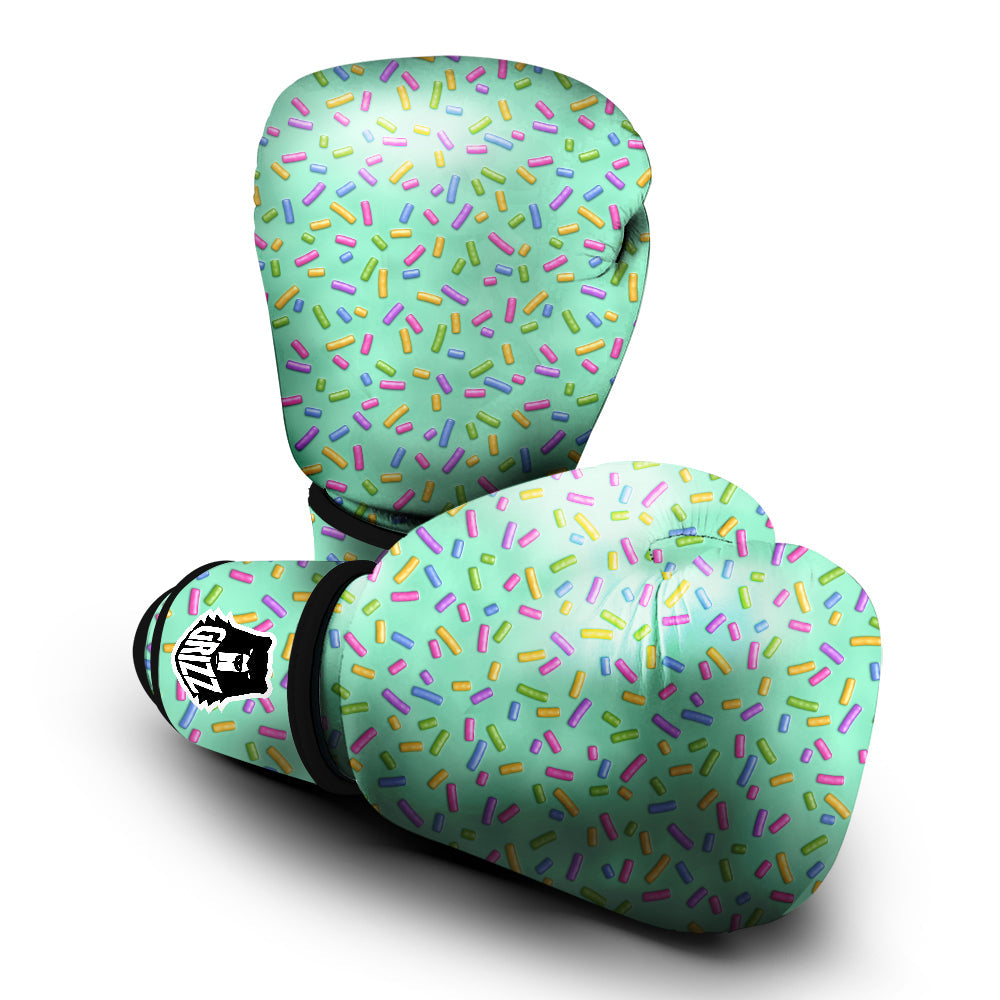 Candy Sprinkles Green Sweet Print Pattern Boxing Gloves-grizzshop