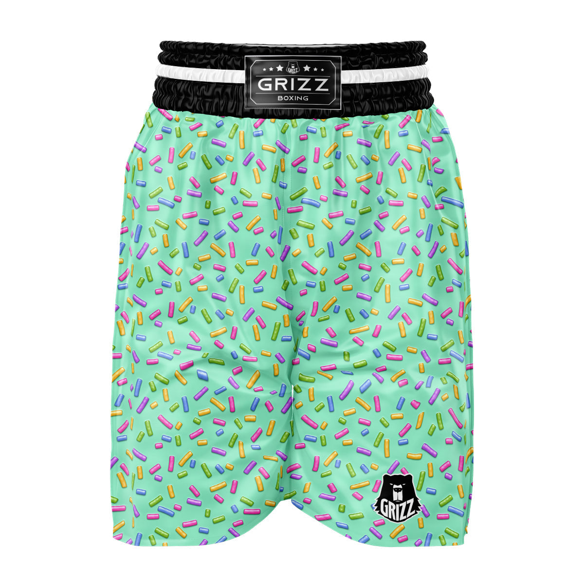 Candy Sprinkles Green Sweet Print Pattern Boxing Shorts-grizzshop