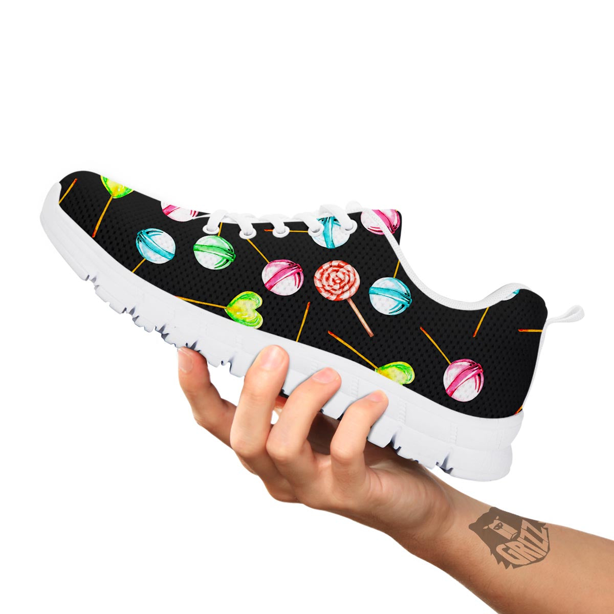 Candy Sweet Print Pattern White Sneaker-grizzshop