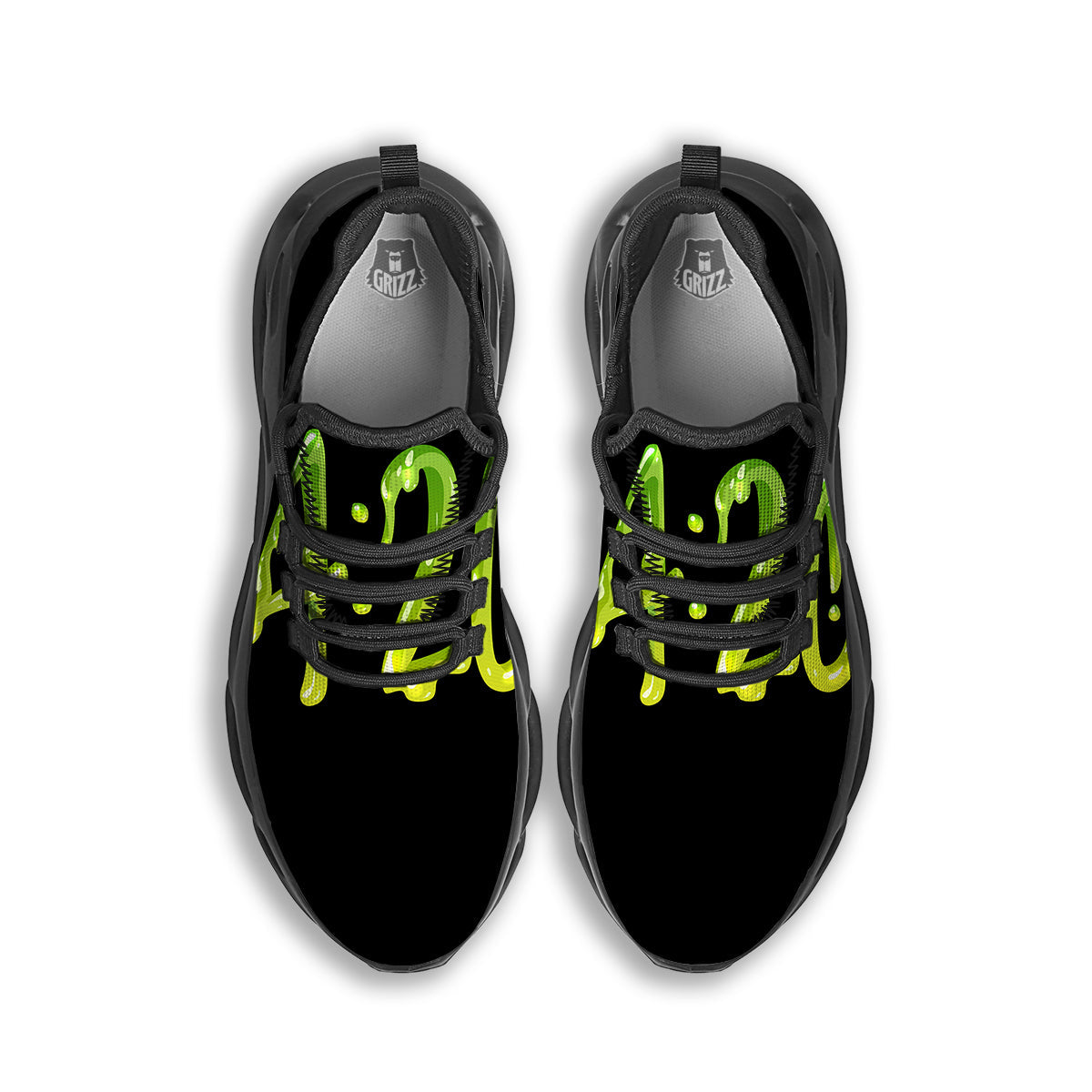 Cannabis Day 420 Print Black Running Shoes-grizzshop