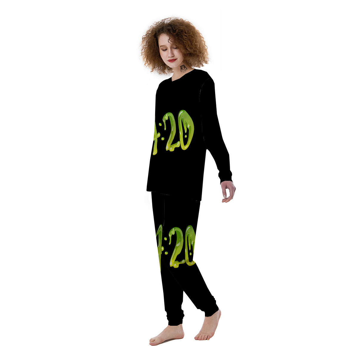 Cannabis Day 420 Print Women's Pajamas-grizzshop