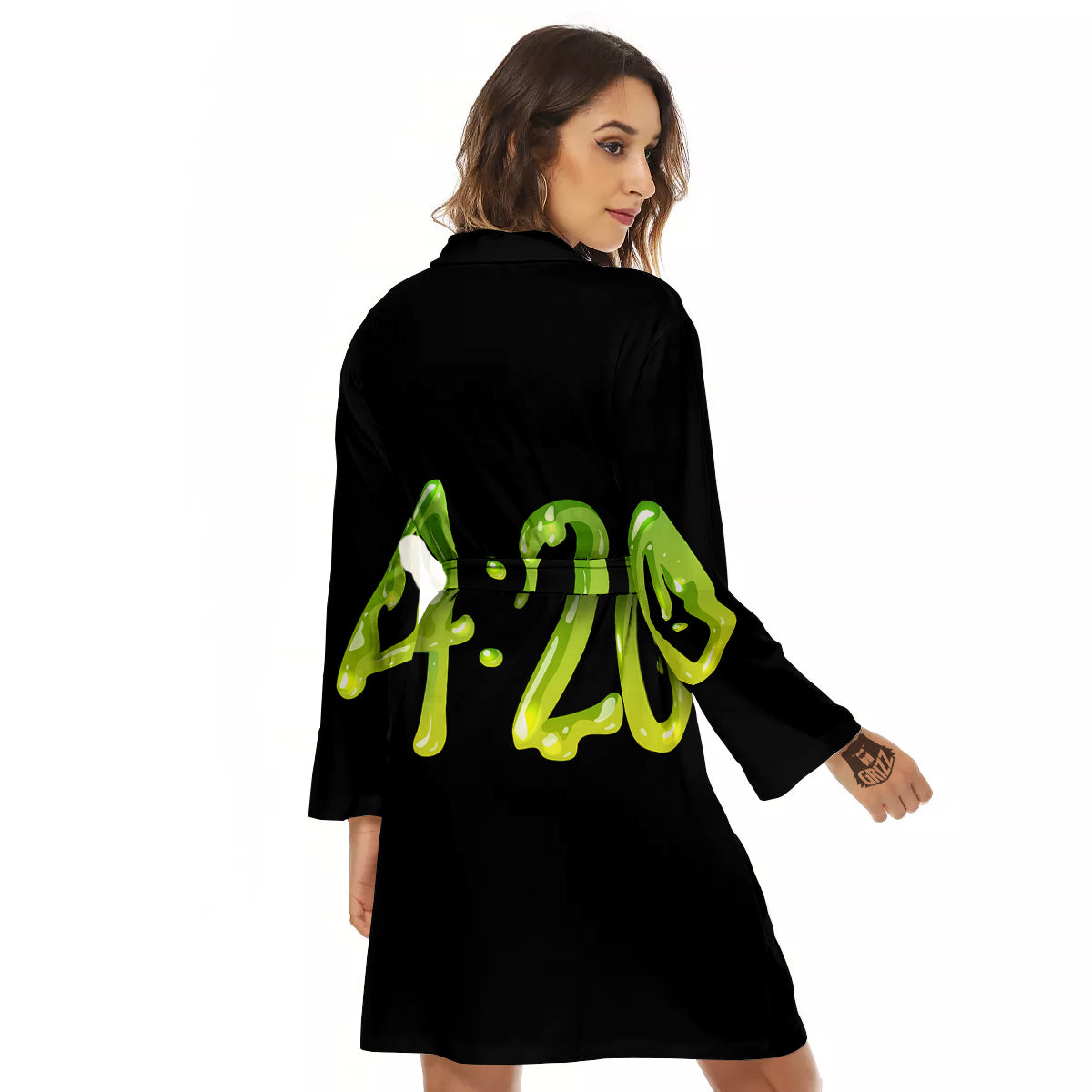 Cannabis Day 420 Print Women's Robe-grizzshop