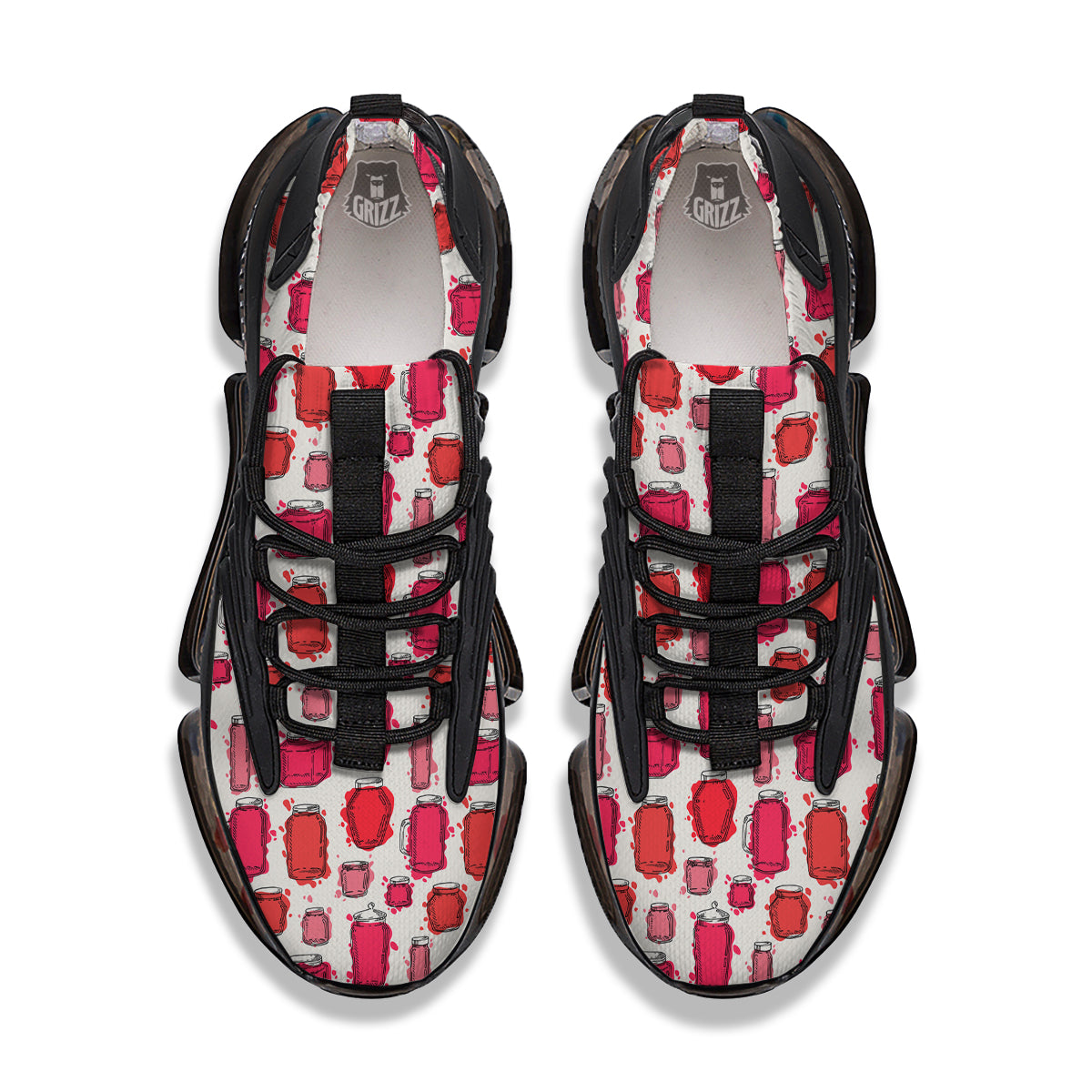Canning Watercolor Print Pattern Black Gym Shoes-grizzshop