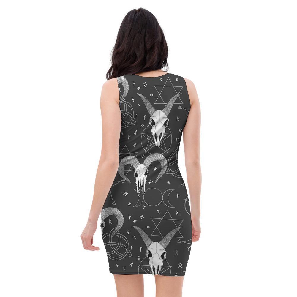 Capricorn Astrology Gothic Witch Bodycon Dress-grizzshop