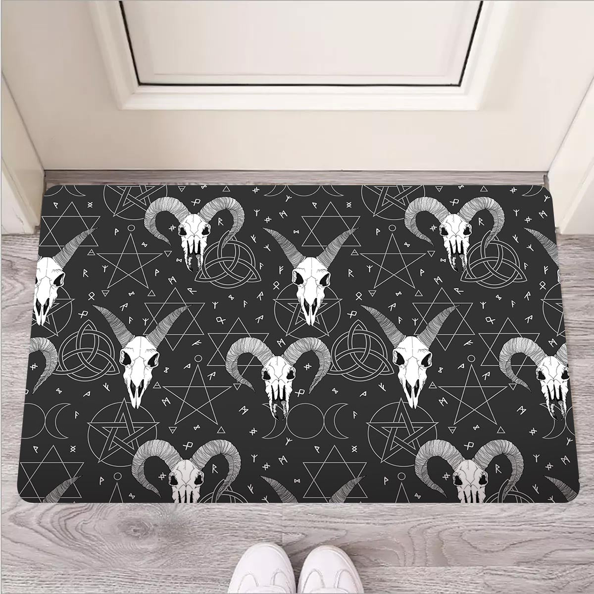 Capricorn Astrology Gothic Witch Door Mat-grizzshop