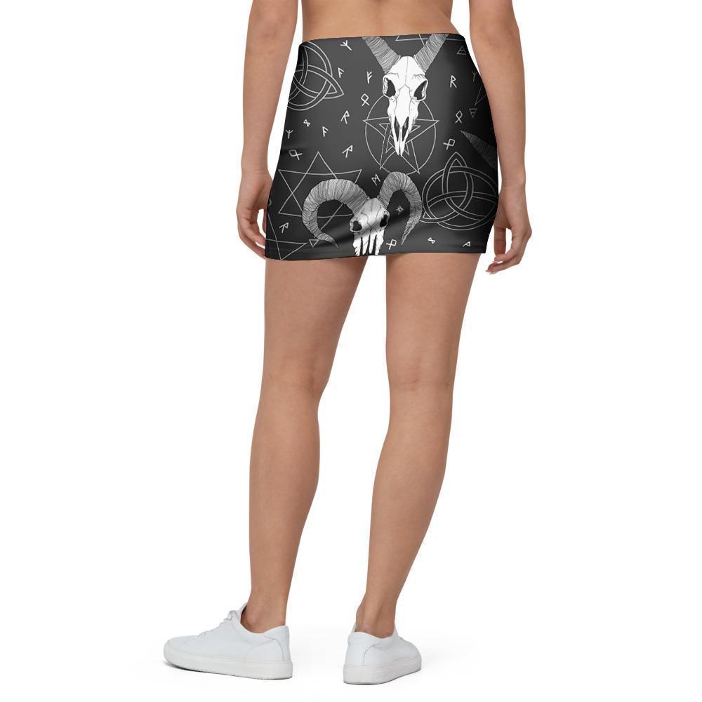 Capricorn Astrology Gothic Witch Mini Skirt-grizzshop
