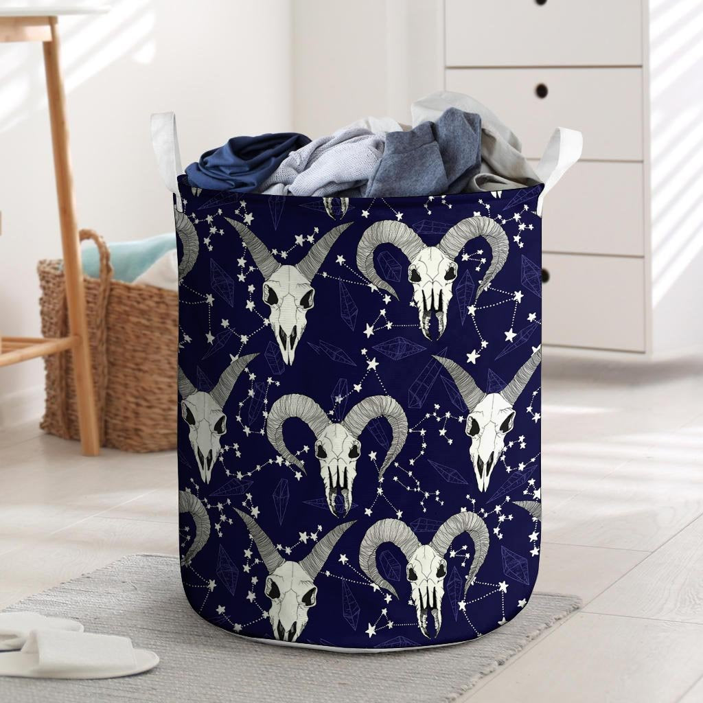 Capricorn Astrology Magic Witch Laundry Basket-grizzshop