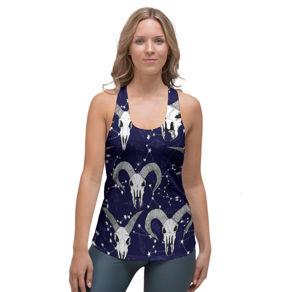 Capricorn Astrology Magic Witch Women's Racerback Tank Top-grizzshop