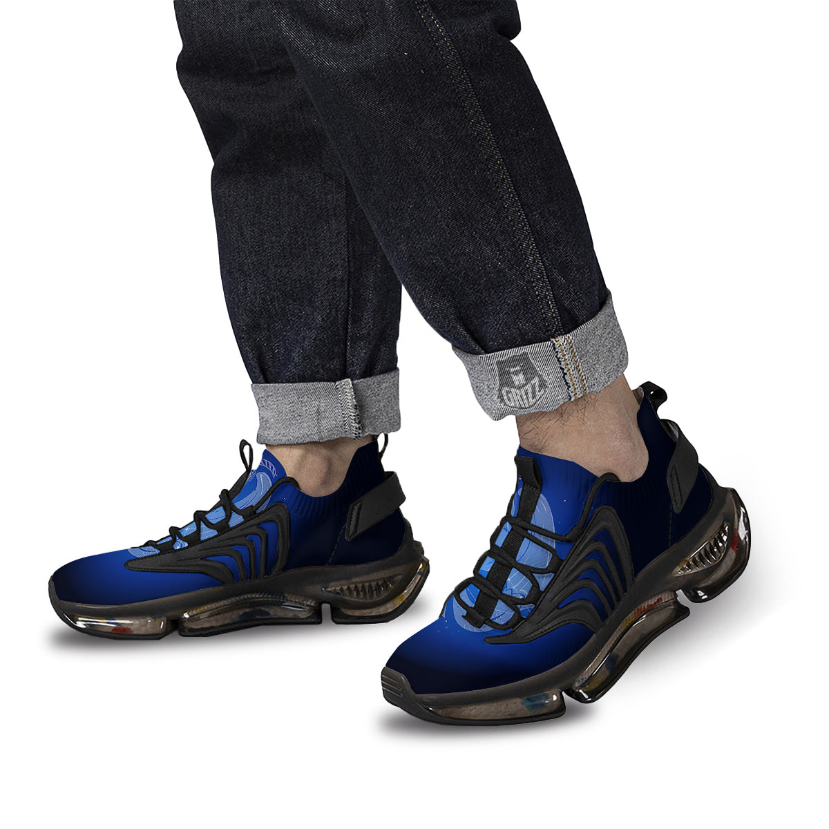 Capricorn Constellation Print Black Gym Shoes-grizzshop