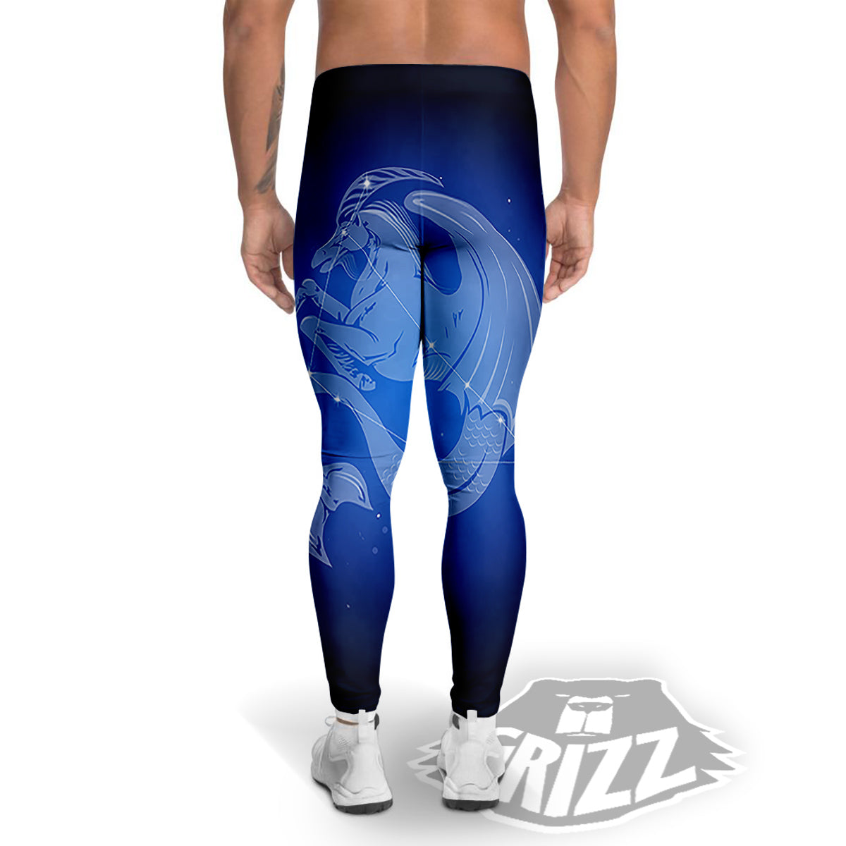 Capricorn Constellation Print Men's Leggings-grizzshop