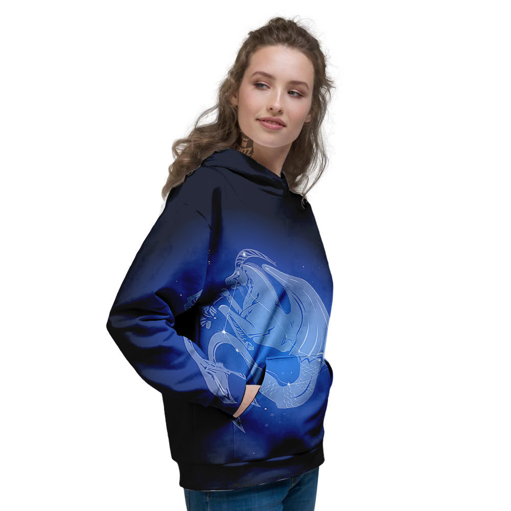 Capricorn Constellation Print Women's Hoodie-grizzshop